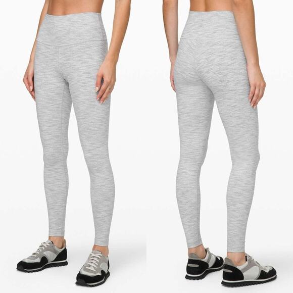 Lululemon Wunder Under High Rise Tight Full-On Luxtreme Leggings Grey Size 14 - Picture 1 of 7